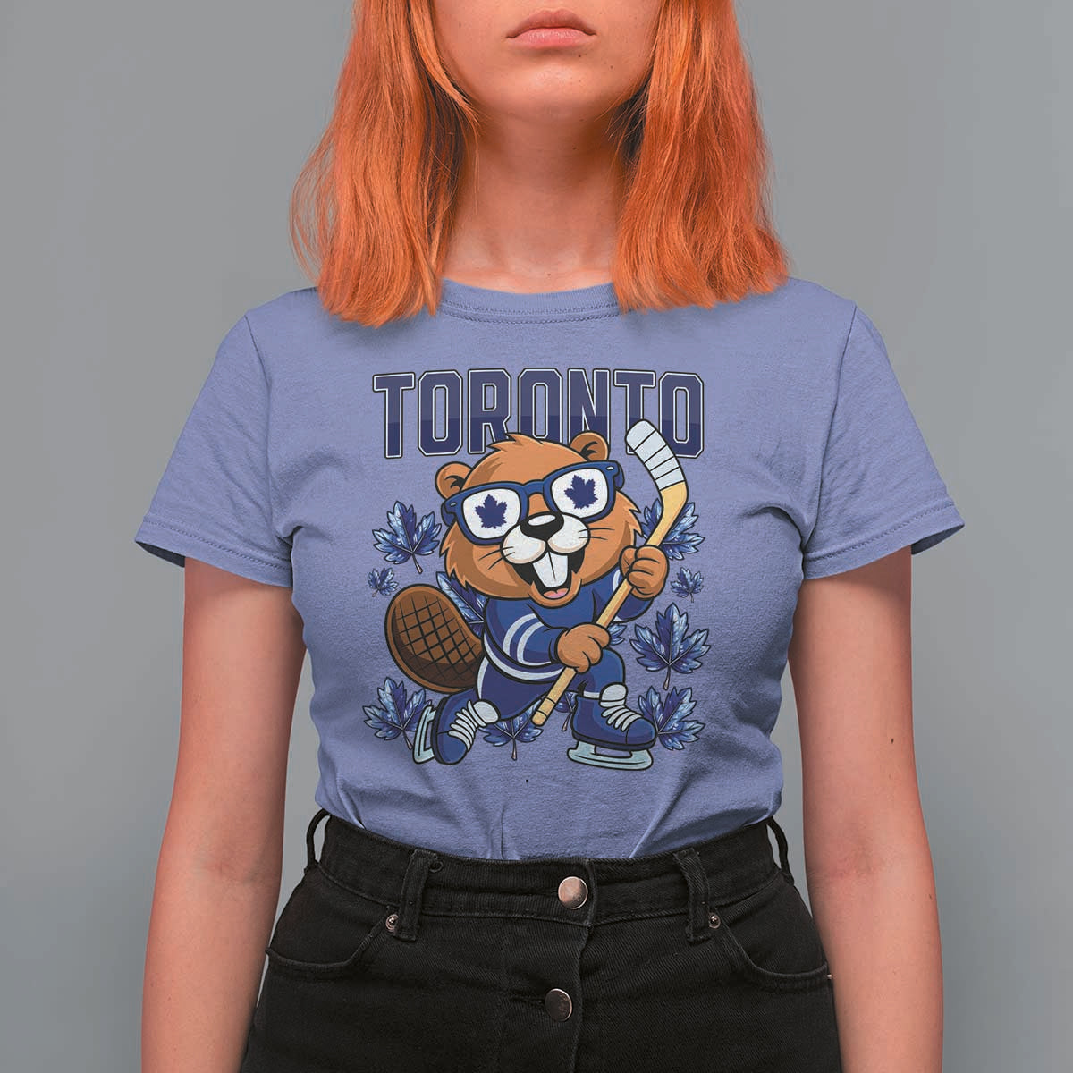Toronto Ice Hockey Beaver T Shirt For Women Canadian Pride Gift - Wonder Print Shop