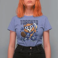 Toronto Ice Hockey Beaver T Shirt For Women Canadian Pride Gift - Wonder Print Shop