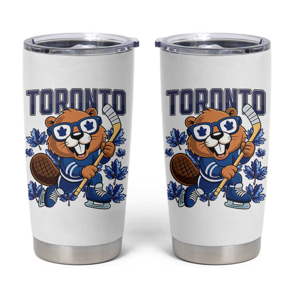 Toronto Ice Hockey Beaver Tumbler Cup Canadian Pride Gift - Wonder Print Shop