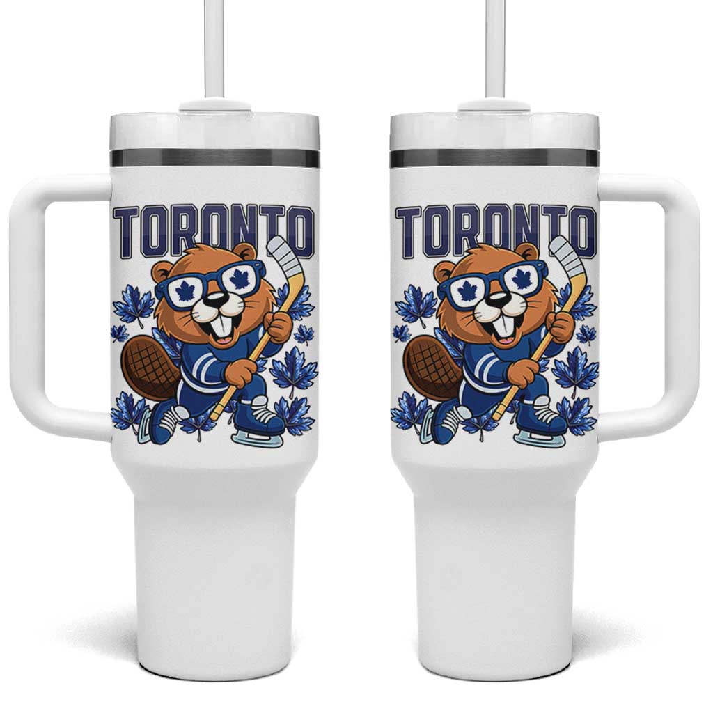 Toronto Ice Hockey Beaver Tumbler With Handle Canadian Pride Gift - Wonder Print Shop