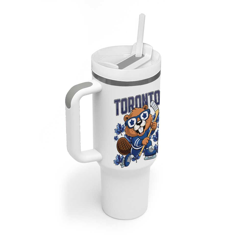 Toronto Ice Hockey Beaver Tumbler With Handle Canadian Pride Gift - Wonder Print Shop
