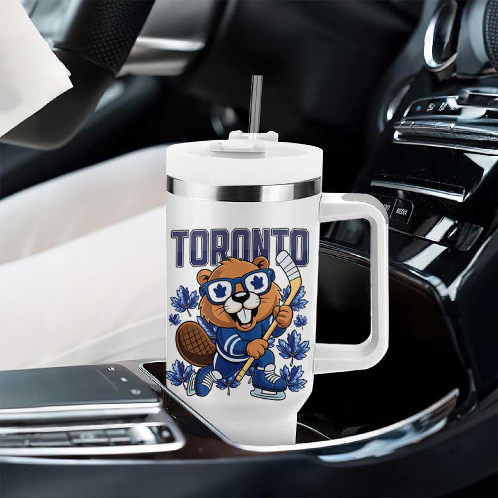 Toronto Ice Hockey Beaver Tumbler With Handle Canadian Pride Gift - Wonder Print Shop