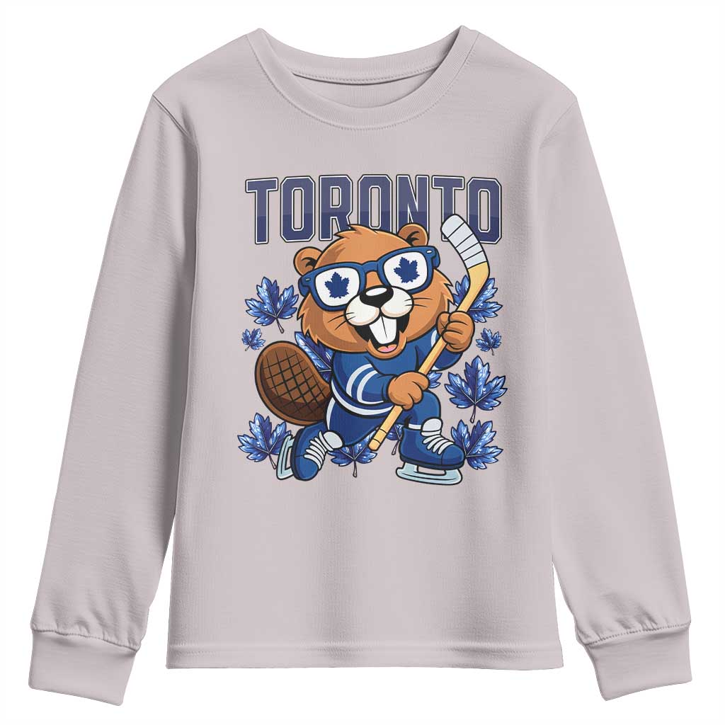 Toronto Ice Hockey Beaver Youth Sweatshirt Canadian Pride Gift - Wonder Print Shop