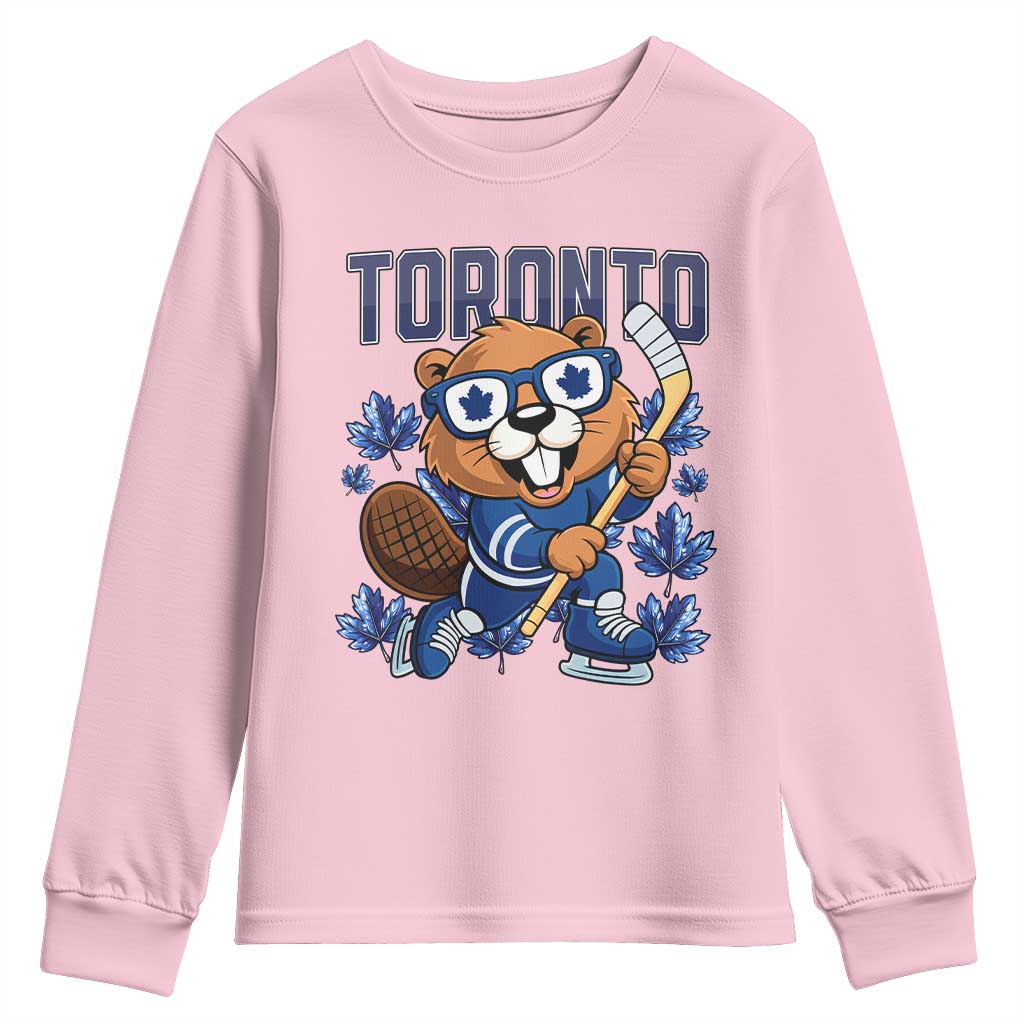 Toronto Ice Hockey Beaver Youth Sweatshirt Canadian Pride Gift - Wonder Print Shop