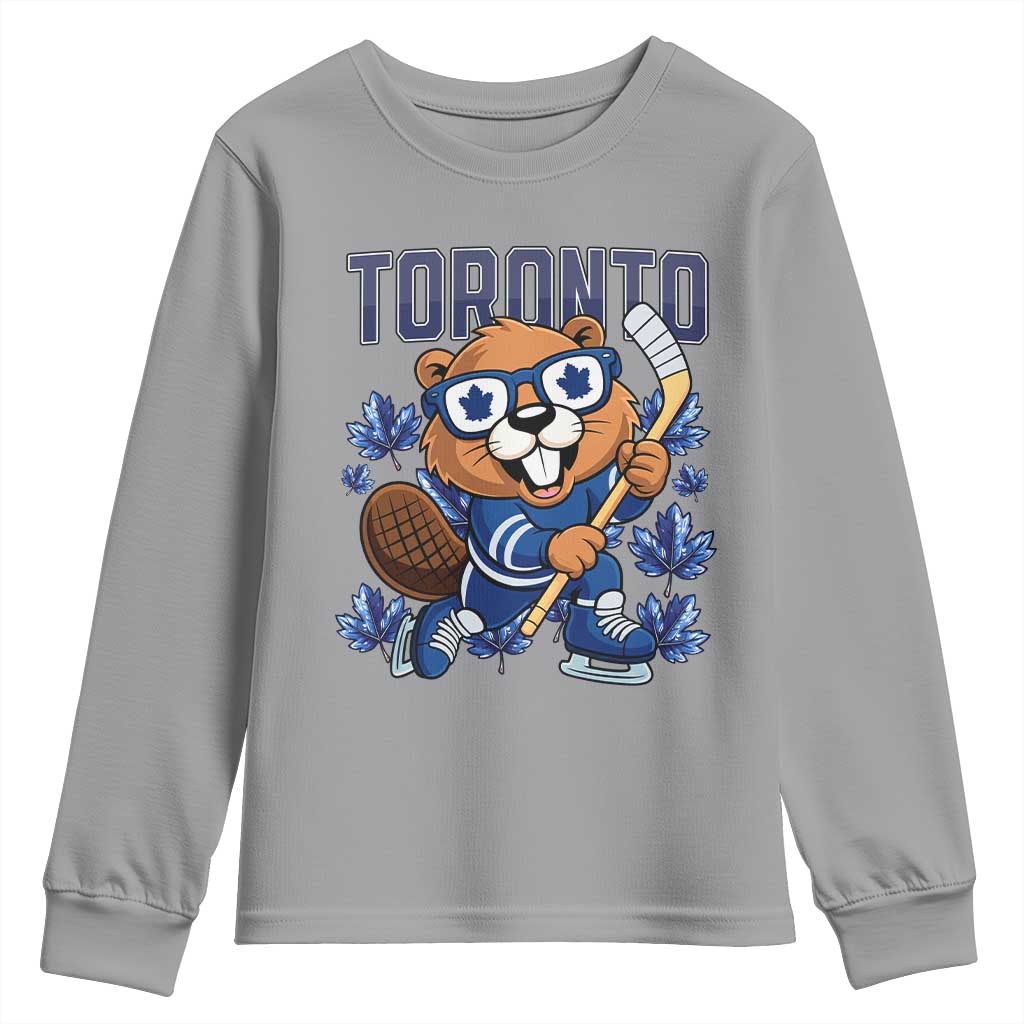Toronto Ice Hockey Beaver Youth Sweatshirt Canadian Pride Gift - Wonder Print Shop