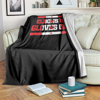 Elbows Up Gloves Off Throw Blanket Canadian Ice Hockey Lover Gift - Wonder Print Shop