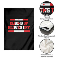Elbows Up Gloves Off Garden Flag Canadian Ice Hockey Lover Gift - Wonder Print Shop