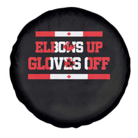 Elbows Up Gloves Off Spare Tire Cover Canadian Ice Hockey Lover Gift - Wonder Print Shop