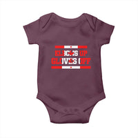 Elbows Up Gloves Off Baby Onesie Canadian Ice Hockey Lover Gift - Wonder Print Shop