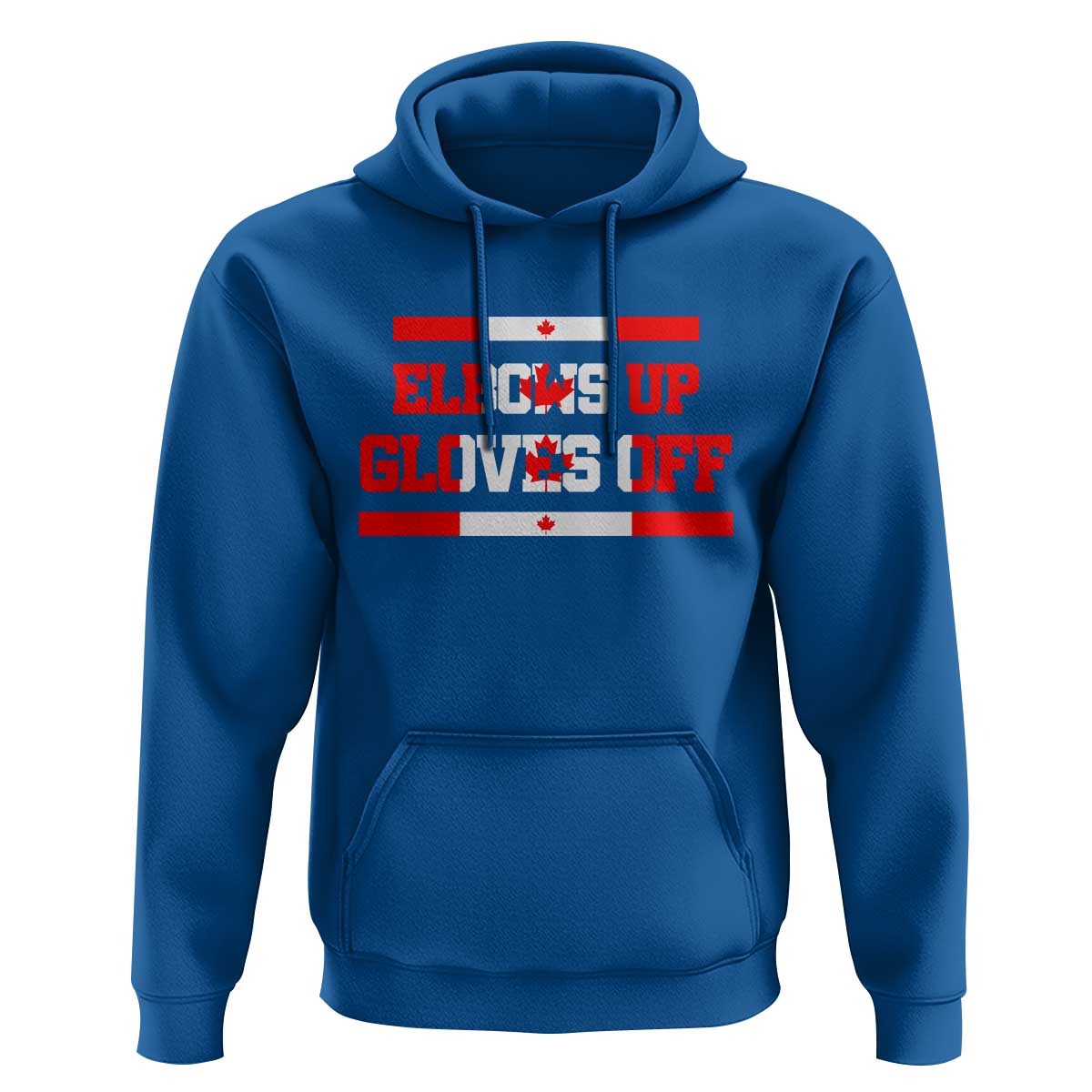 Elbows Up Gloves Off Hoodie Canadian Ice Hockey Lover Gift - Wonder Print Shop