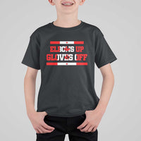 Elbows Up Gloves Off T Shirt For Kid Canadian Ice Hockey Lover Gift - Wonder Print Shop