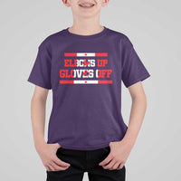 Elbows Up Gloves Off T Shirt For Kid Canadian Ice Hockey Lover Gift - Wonder Print Shop