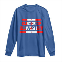Elbows Up Gloves Off Long Sleeve Shirt Canadian Ice Hockey Lover Gift - Wonder Print Shop