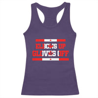 Elbows Up Gloves Off Racerback Tank Top Canadian Ice Hockey Lover Gift - Wonder Print Shop
