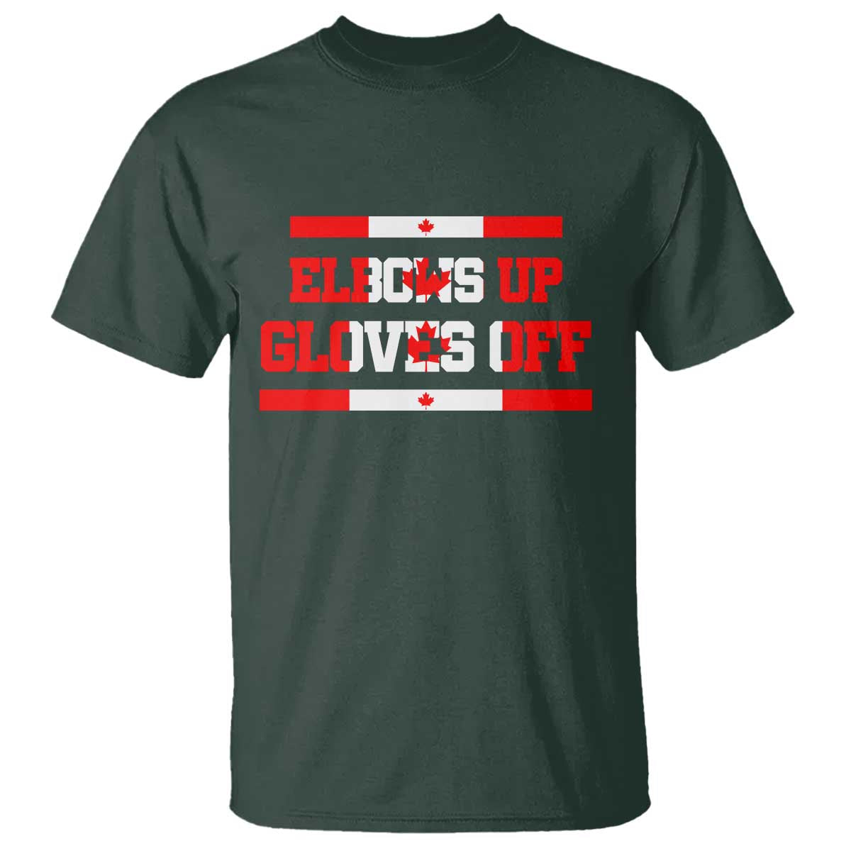 Elbows Up Gloves Off T Shirt Canadian Ice Hockey Lover Gift - Wonder Print Shop