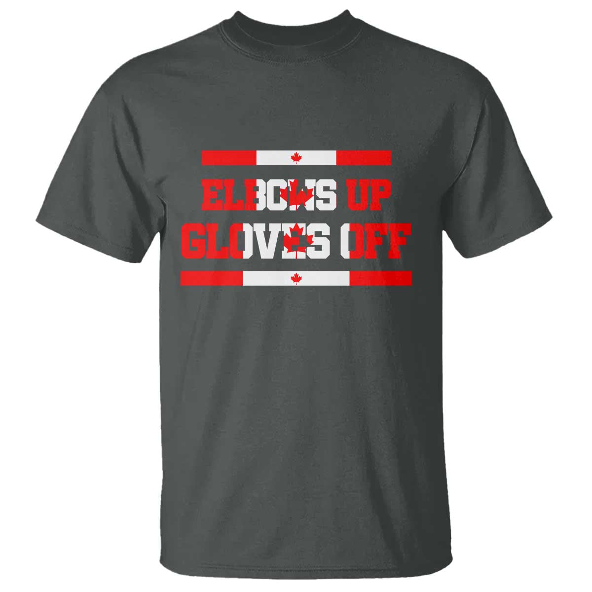 Elbows Up Gloves Off T Shirt Canadian Ice Hockey Lover Gift - Wonder Print Shop