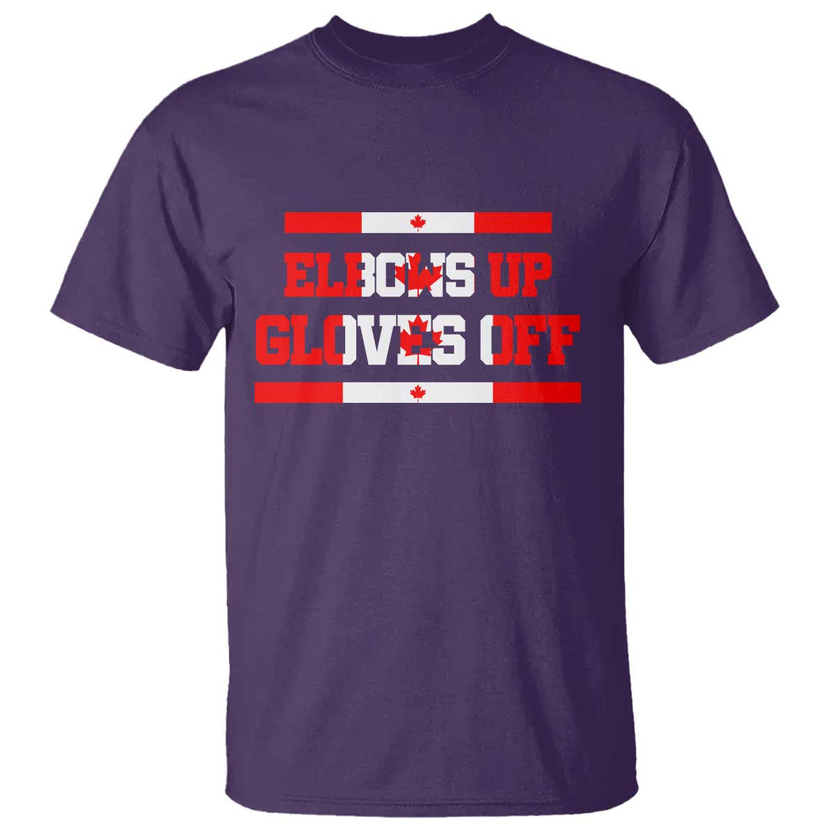 Elbows Up Gloves Off T Shirt Canadian Ice Hockey Lover Gift - Wonder Print Shop