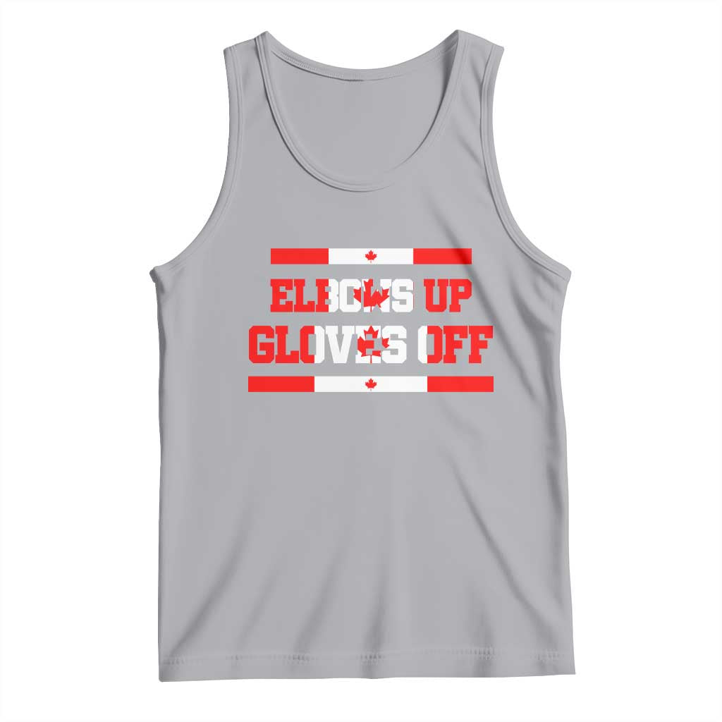Elbows Up Gloves Off Tank Top Canadian Ice Hockey Lover Gift - Wonder Print Shop