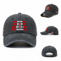 Elbows Up Gloves Off Washed Cotton Baseball Cap Canadian Ice Hockey Lover Gift