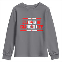 Elbows Up Gloves Off Youth Sweatshirt Canadian Ice Hockey Lover Gift - Wonder Print Shop