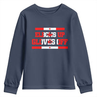 Elbows Up Gloves Off Youth Sweatshirt Canadian Ice Hockey Lover Gift - Wonder Print Shop