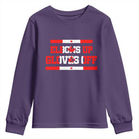 Elbows Up Gloves Off Youth Sweatshirt Canadian Ice Hockey Lover Gift - Wonder Print Shop