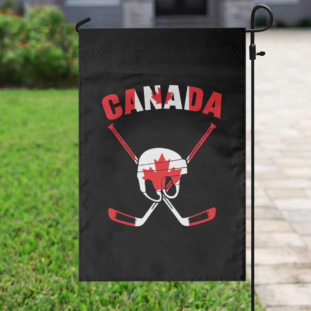 Canada Hockey Fan Ice Hockey Gear Red White Gift Garden Flag - Wonder Print Shop