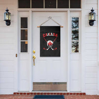 Canada Hockey Fan Ice Hockey Gear Red White Gift Garden Flag - Wonder Print Shop
