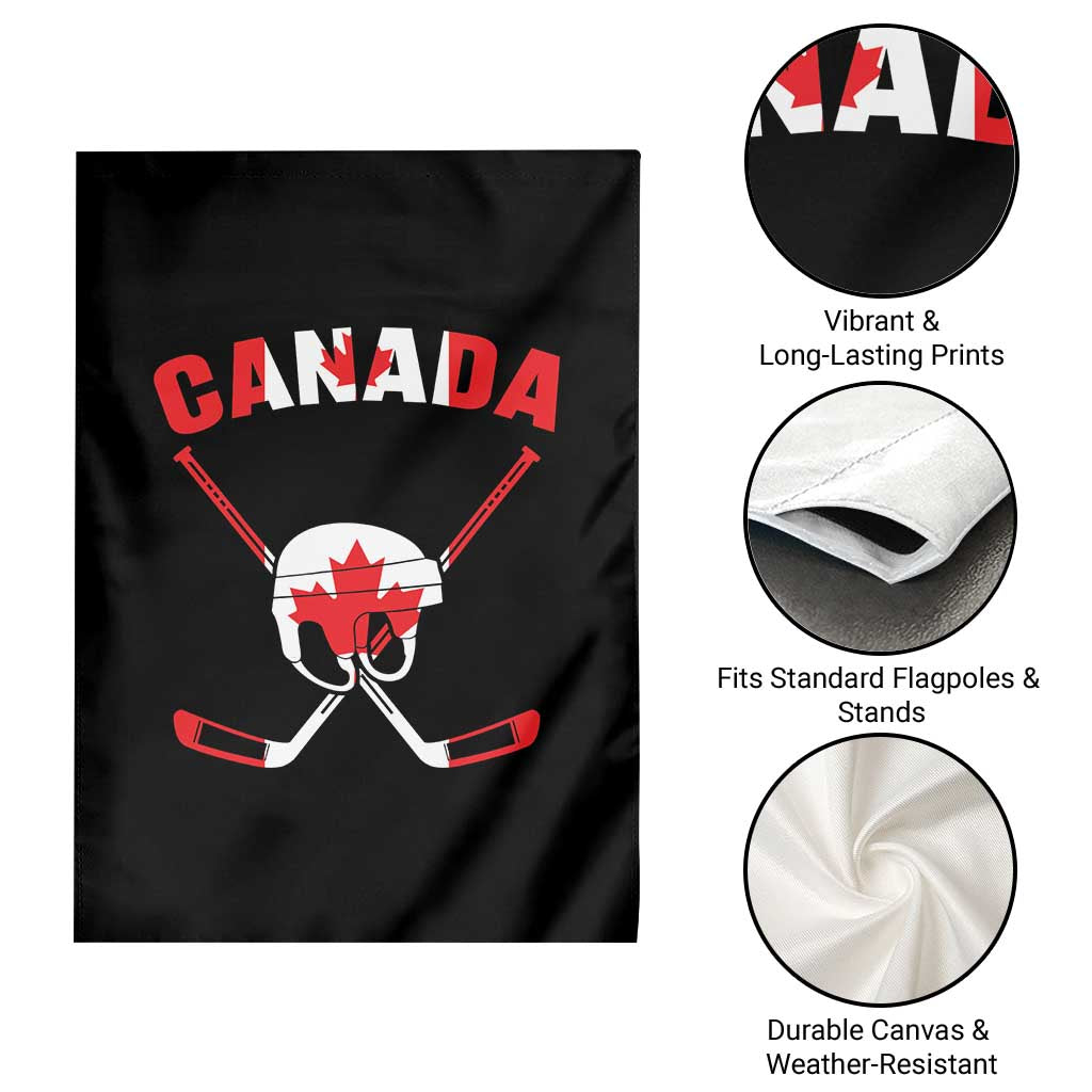 Canada Hockey Fan Ice Hockey Gear Red White Gift Garden Flag - Wonder Print Shop