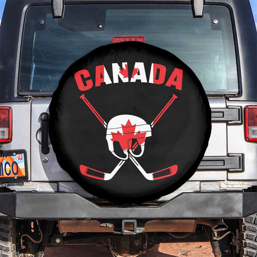 Canada Hockey Fan Ice Hockey Gear Red White Gift Spare Tire Cover - Wonder Print Shop