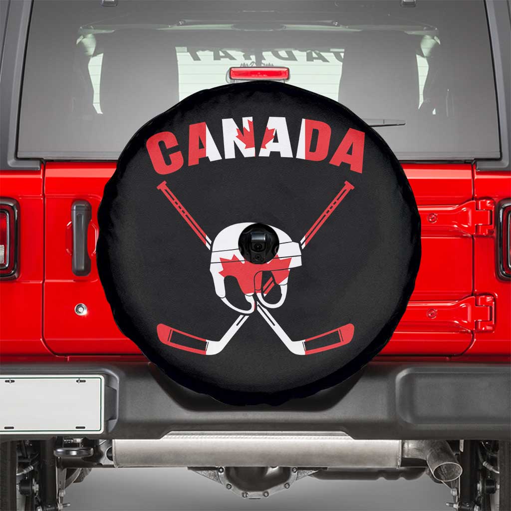 Canada Hockey Fan Ice Hockey Gear Red White Gift Spare Tire Cover - Wonder Print Shop