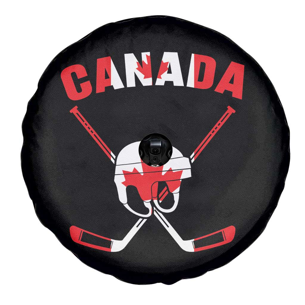 Canada Hockey Fan Ice Hockey Gear Red White Gift Spare Tire Cover - Wonder Print Shop