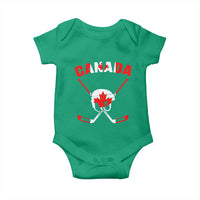 Canada Hockey Fan Ice Hockey Gear Red White Gift Baby Onesie - Wonder Print Shop