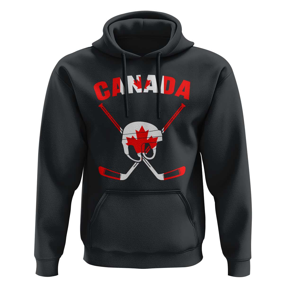 Canada Hockey Fan Ice Hockey Gear Red White Gift Hoodie - Wonder Print Shop