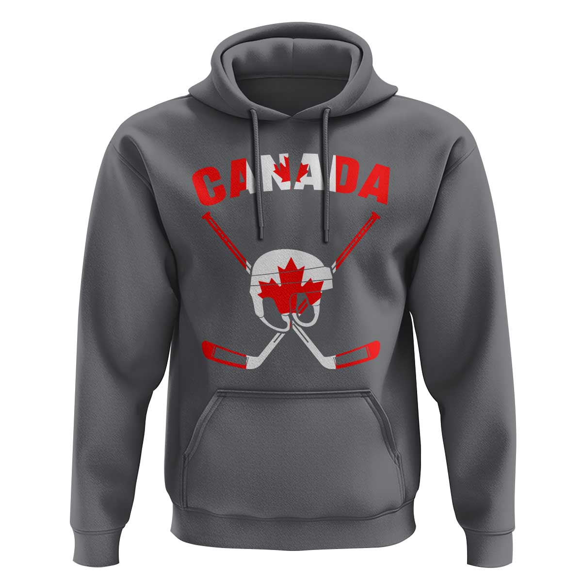 Canada Hockey Fan Ice Hockey Gear Red White Gift Hoodie - Wonder Print Shop