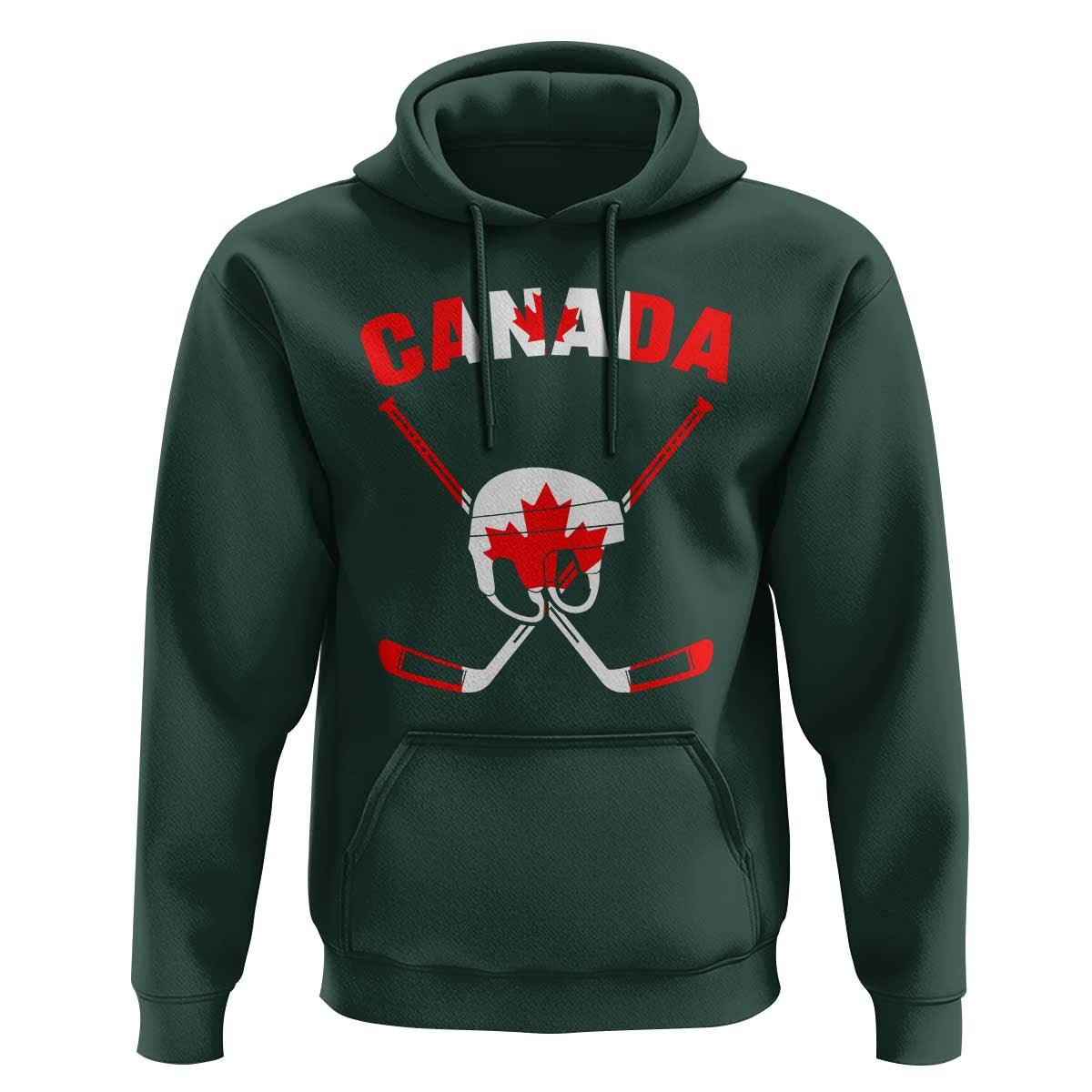 Canada Hockey Fan Ice Hockey Gear Red White Gift Hoodie - Wonder Print Shop