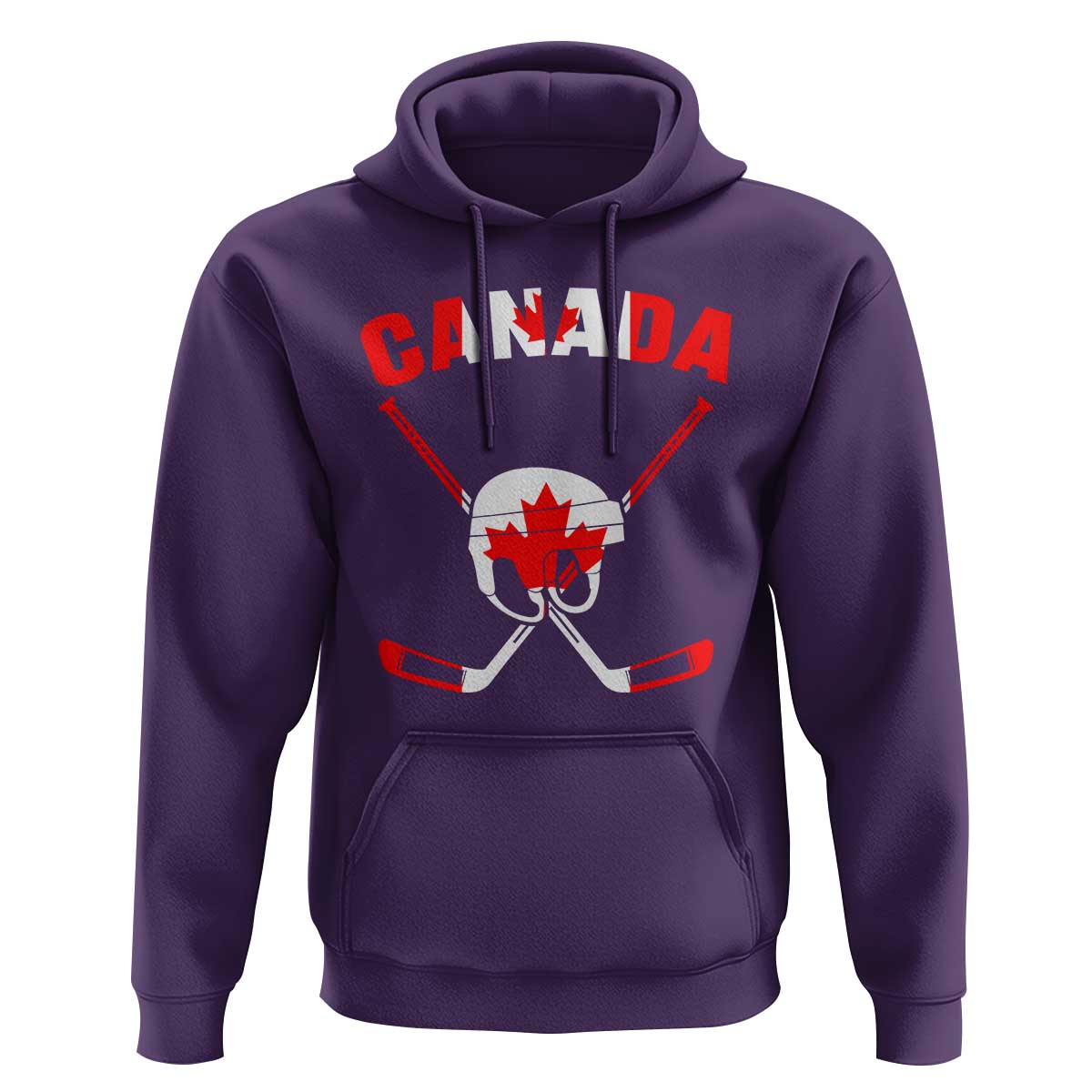 Canada Hockey Fan Ice Hockey Gear Red White Gift Hoodie - Wonder Print Shop