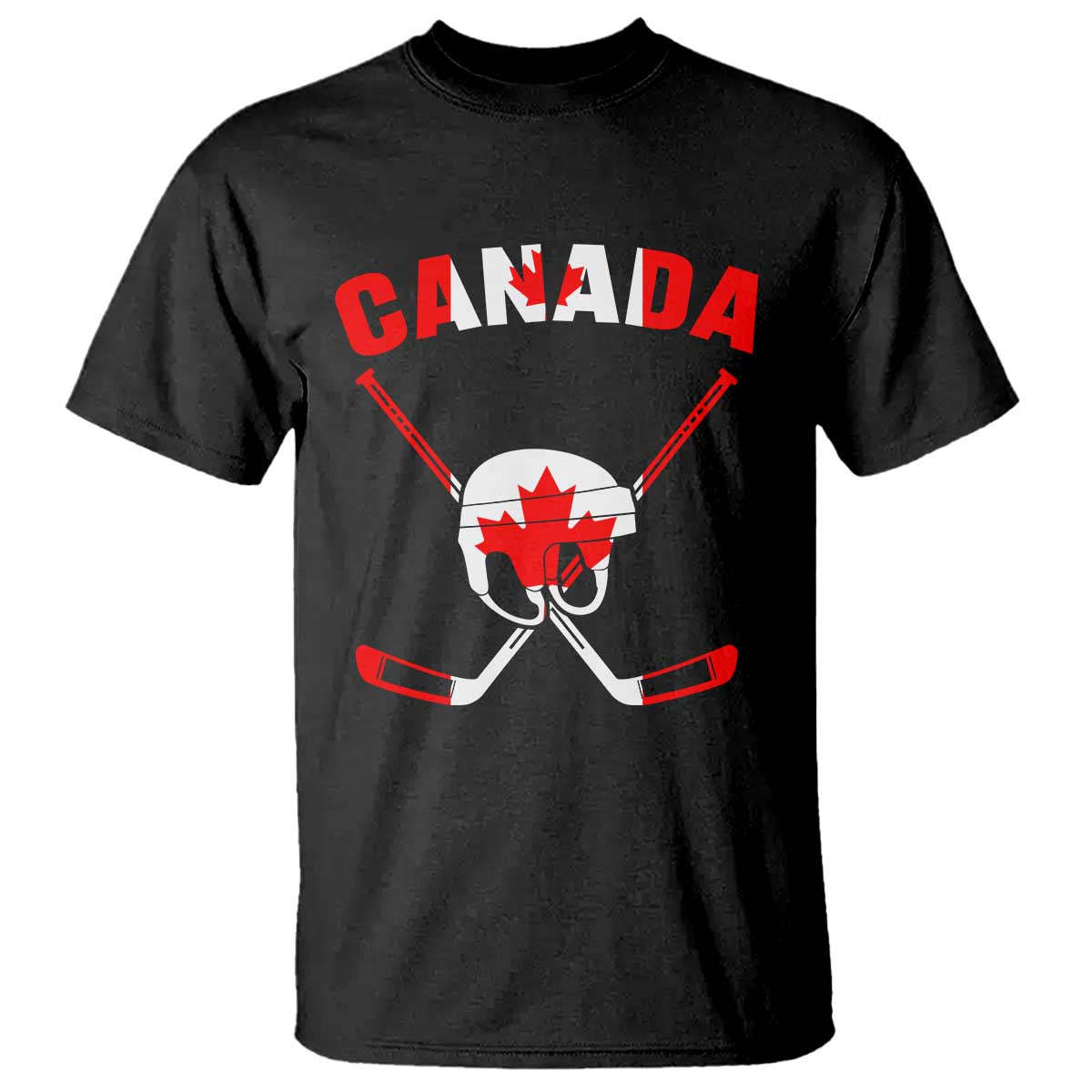 Canada Hockey Fan Ice Hockey Gear Red White Gift T Shirt - Wonder Print Shop
