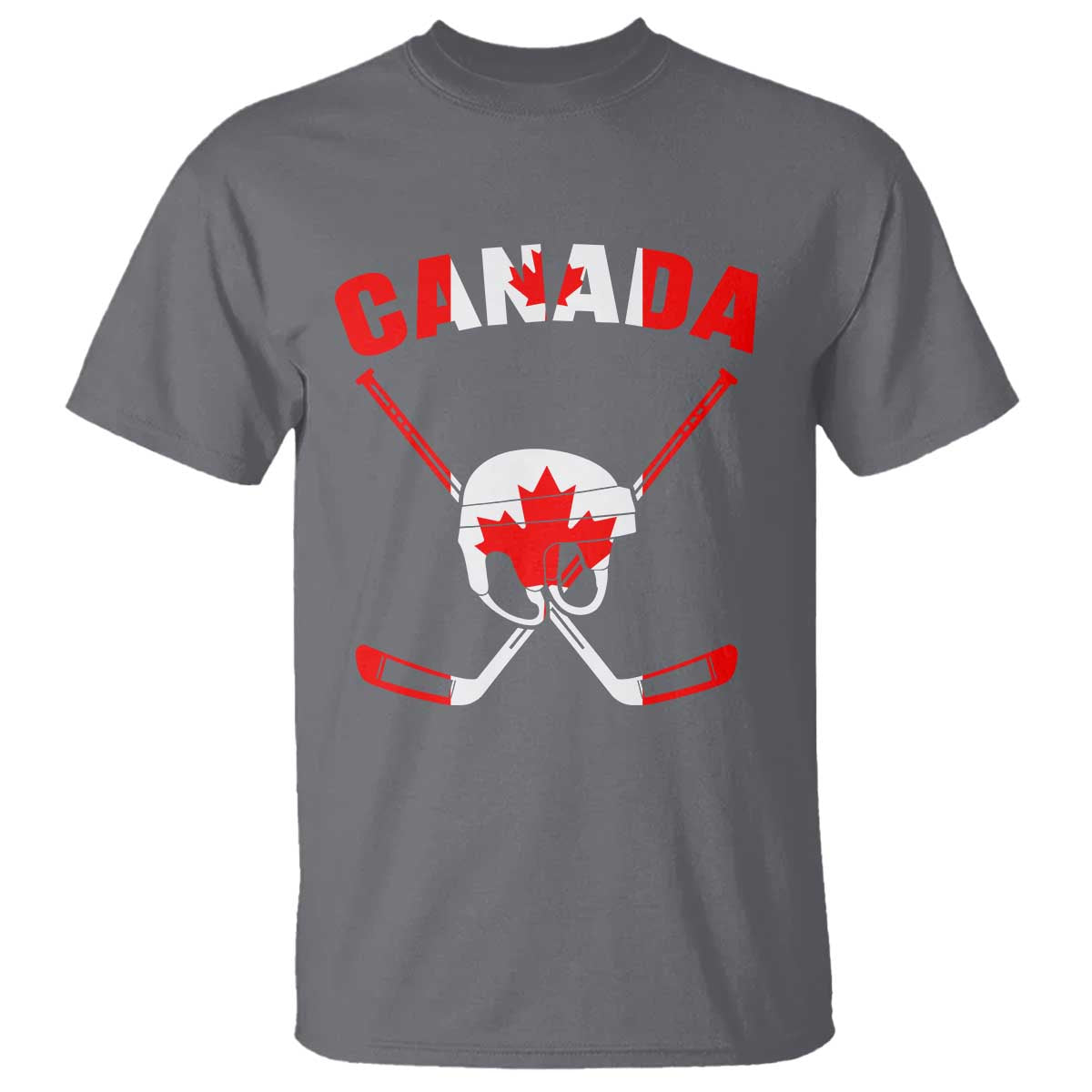 Canada Hockey Fan Ice Hockey Gear Red White Gift T Shirt - Wonder Print Shop
