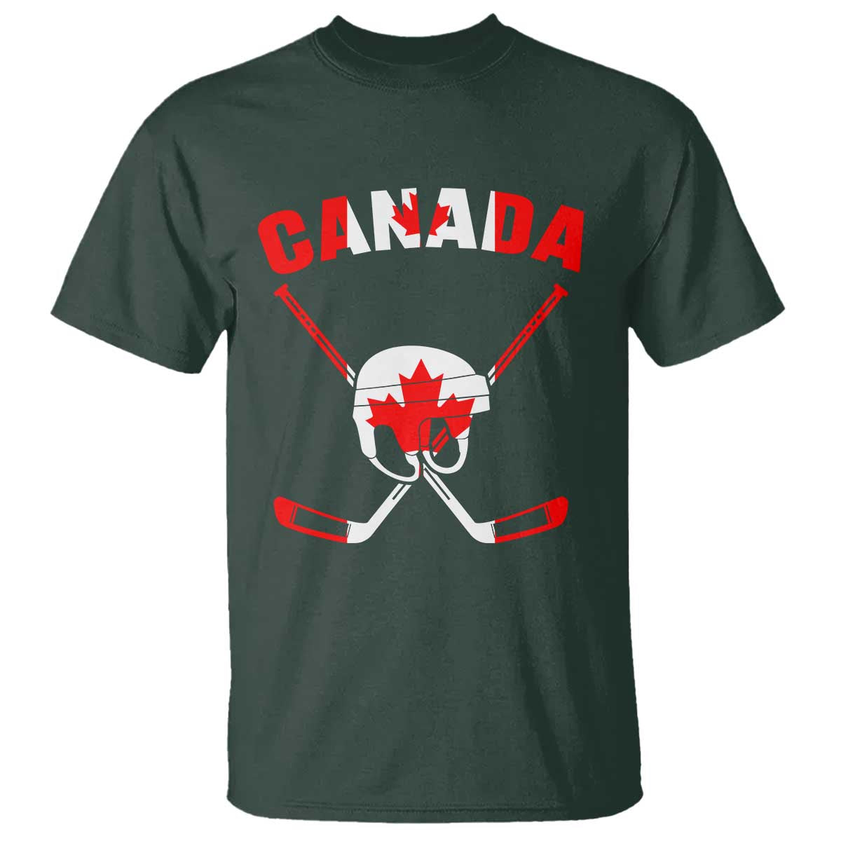 Canada Hockey Fan Ice Hockey Gear Red White Gift T Shirt - Wonder Print Shop