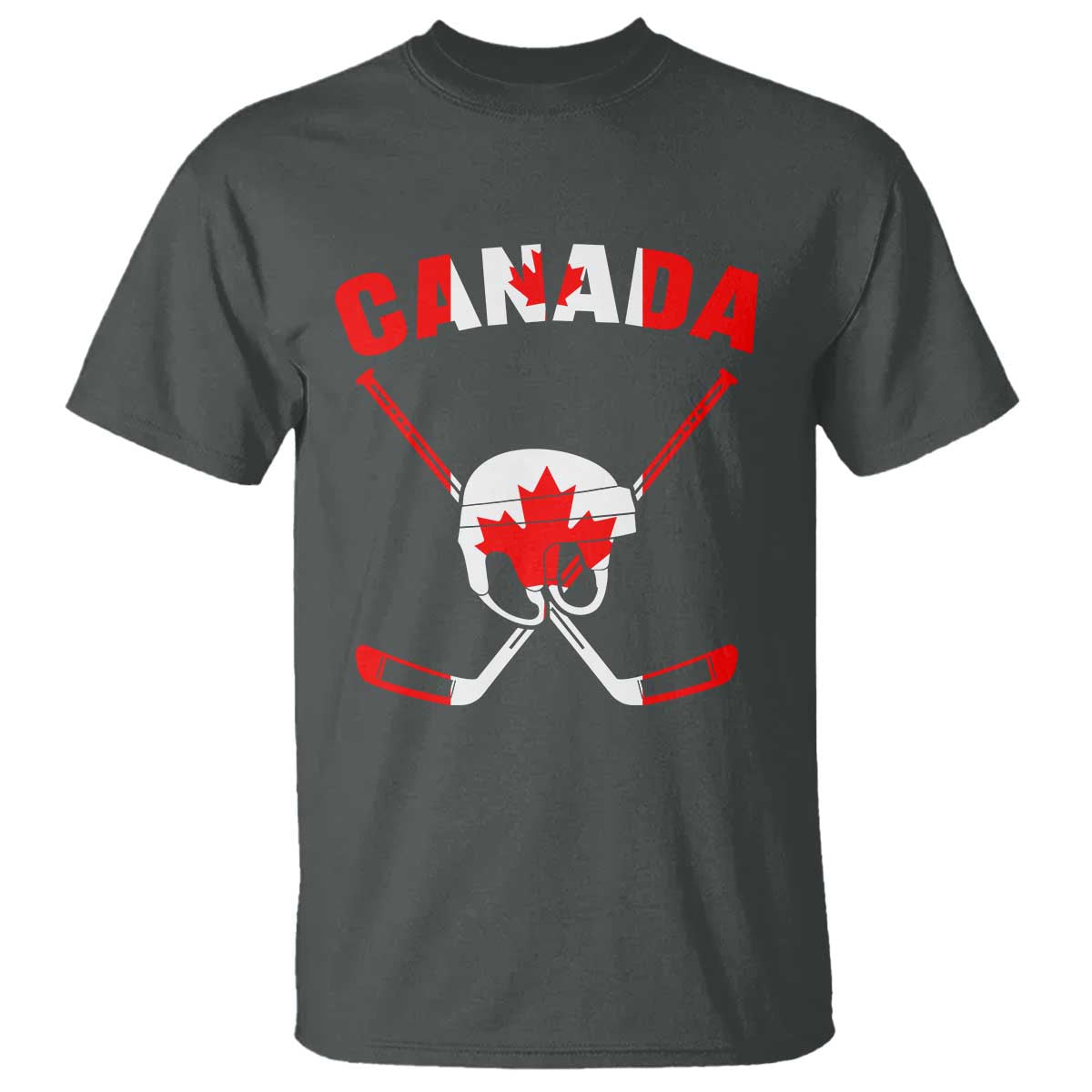 Canada Hockey Fan Ice Hockey Gear Red White Gift T Shirt - Wonder Print Shop