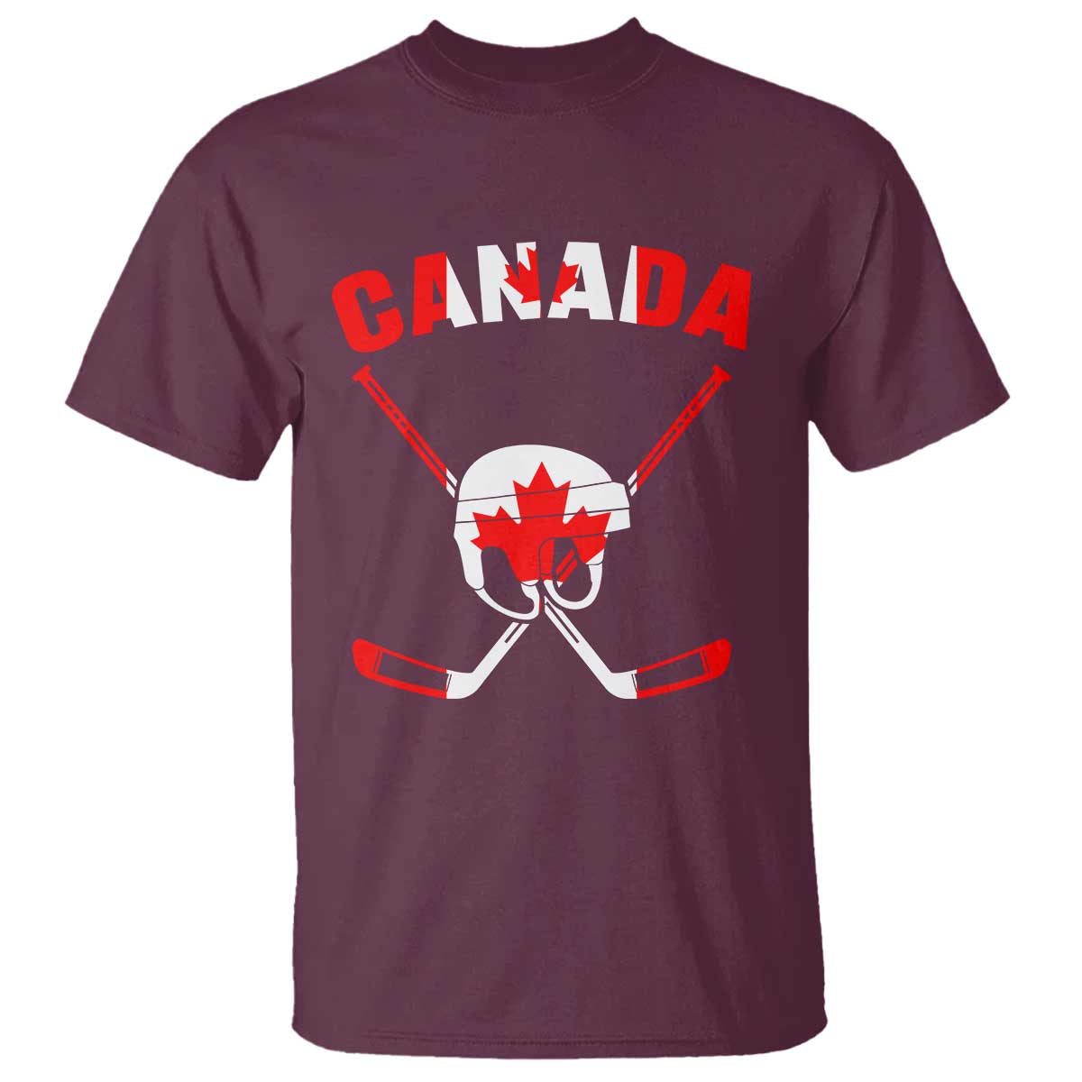 Canada Hockey Fan Ice Hockey Gear Red White Gift T Shirt - Wonder Print Shop
