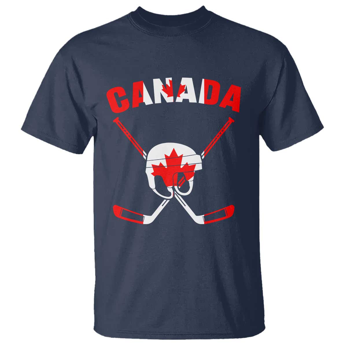 Canada Hockey Fan Ice Hockey Gear Red White Gift T Shirt - Wonder Print Shop