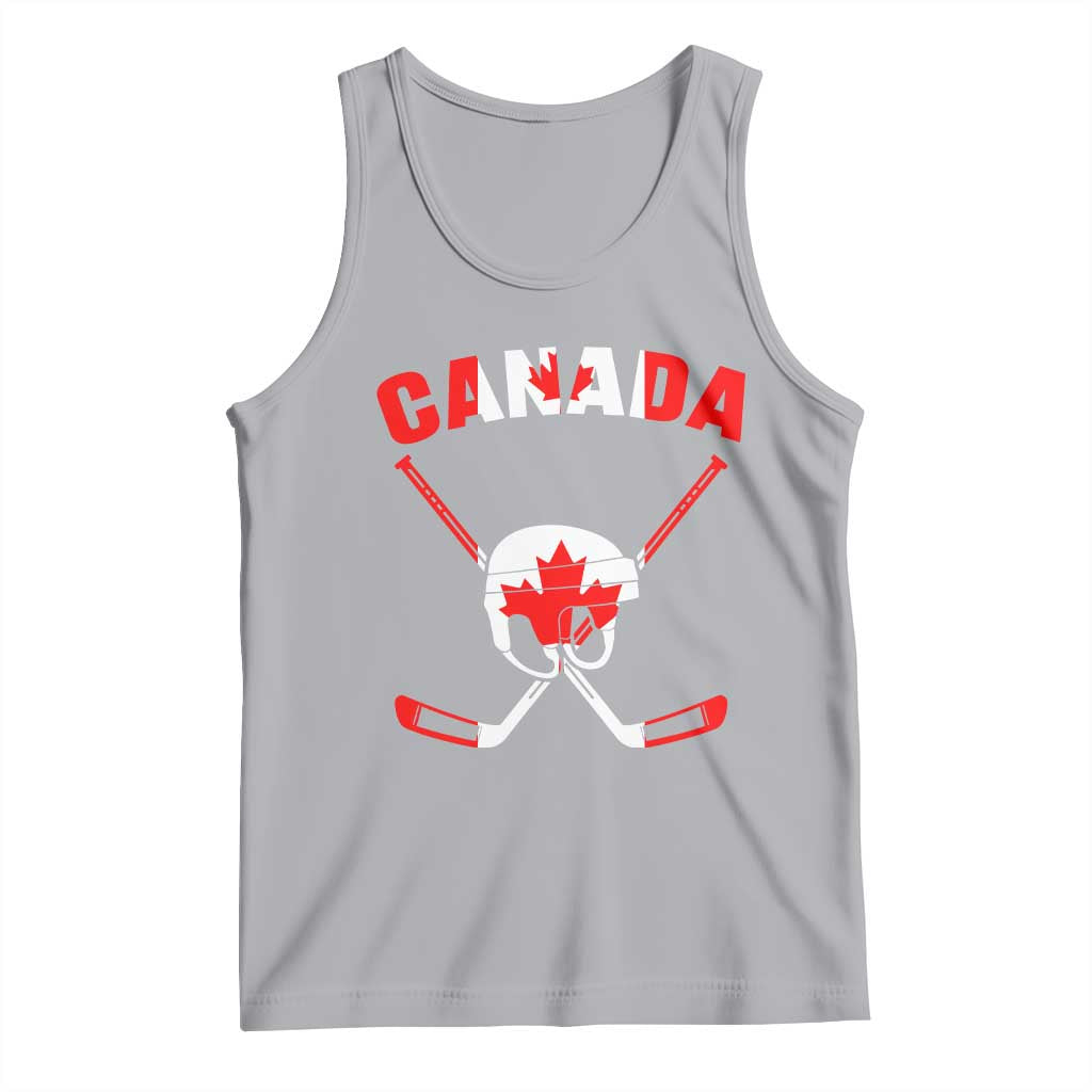 Canada Hockey Fan Ice Hockey Gear Red White Gift Tank Top - Wonder Print Shop