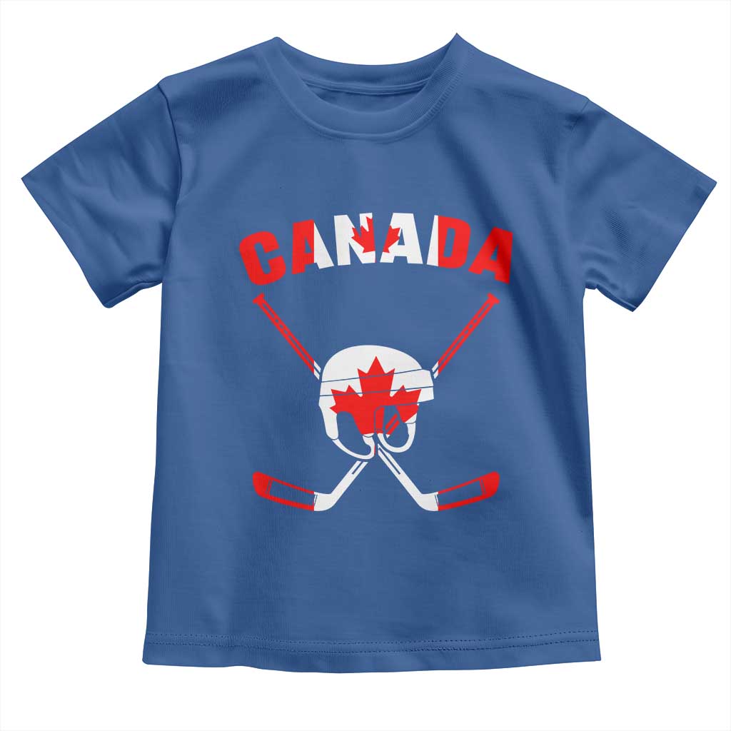 Canada Hockey Fan Ice Hockey Gear Red White Gift Toddler T Shirt - Wonder Print Shop