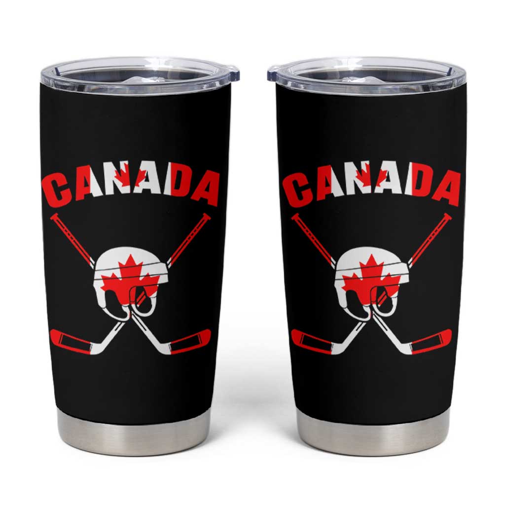 Canada Hockey Fan Ice Hockey Gear Red White Gift Tumbler Cup - Wonder Print Shop
