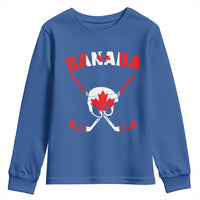 Canada Hockey Fan Ice Hockey Gear Red White Gift Youth Sweatshirt - Wonder Print Shop