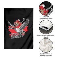 Elbows Up Gloves Off Garden Flag Canadian Ice Hockey Beaver Gift - Wonder Print Shop