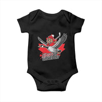 Elbows Up Gloves Off Baby Onesie Canadian Ice Hockey Beaver Gift - Wonder Print Shop
