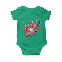 Elbows Up Gloves Off Baby Onesie Canadian Ice Hockey Beaver Gift - Wonder Print Shop